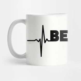 bears heartbeat black Mug